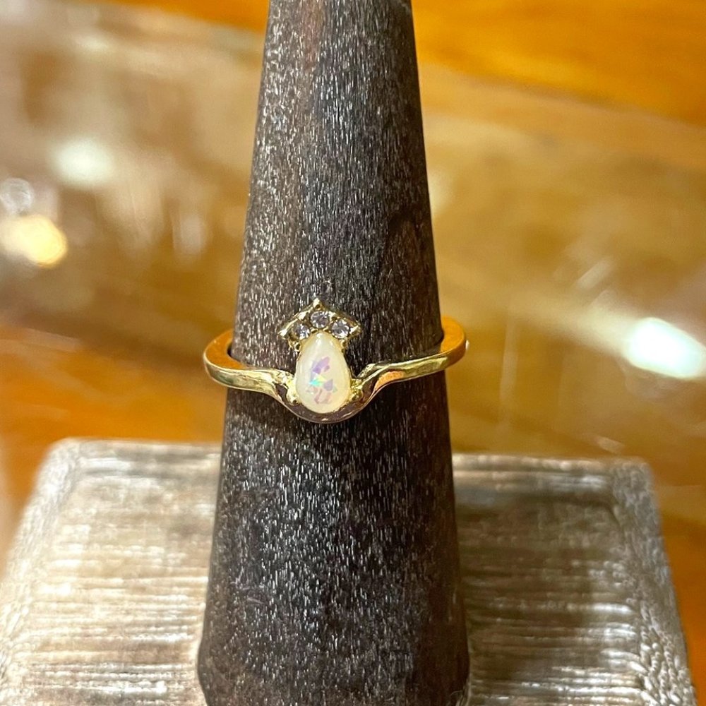 Opal Crown Ring Size 6